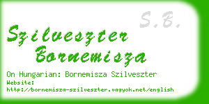 szilveszter bornemisza business card